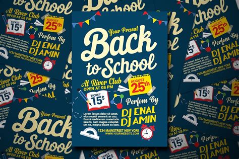 Back To School Flyer Template by Muhamadiqbalhidayat on Envato Elements