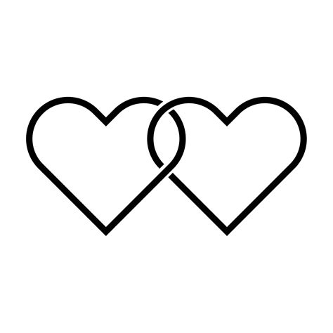 Free Wedding Heart Clipart Black and White - EPS, Illustrator, JPG, PNG, SVG | Template.net