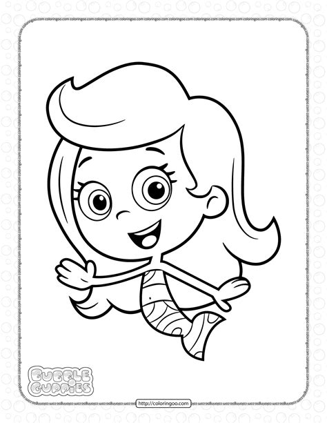 Bubble Guppies Molly Coloring Pages for Kids