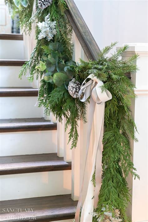 How to Decorate a Staircase With Garland - Sanctuary Home Decor