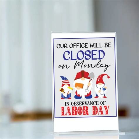 FREE Closed for Labor Day Sign Printable (3 Templates!) - Leap of Faith Crafting