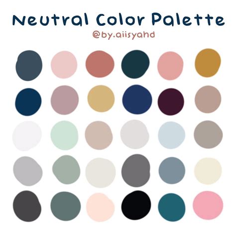 Neutral Color Palette | Palet warna netral @by.aiisyahd | Palet warna, Warna, Palet