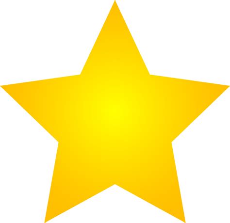 Yellow star clipart no background - Clip Art Library