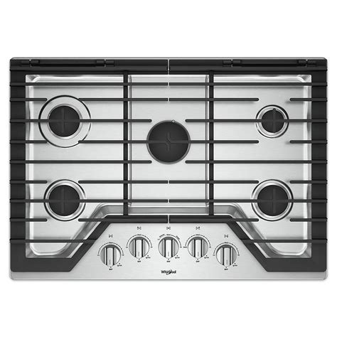 Whirlpool 30-inch Gas Cooktop in Stainless Steel with 5 Burners and Griddle | The Home Depot Canada