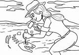 Paleontologist Coloring Page sketch template