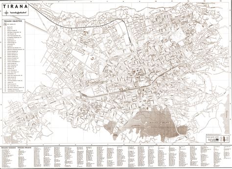 Tirana map - Full size