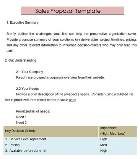 Sales Proposal Template - 13+ Download Free Documents in PDF, Word