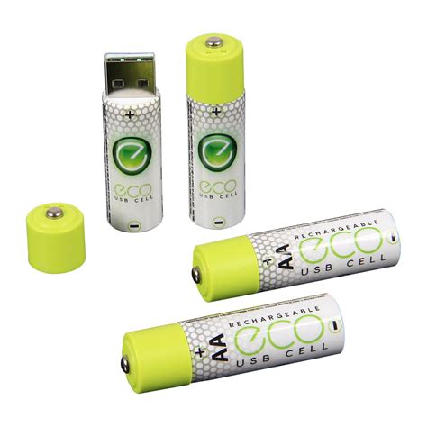 4 pcs AA USB Rechargeable Battery Lithium Batteries 1.5V USBcell - Walmart.com - Walmart.com