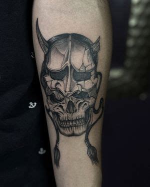 Tattoo uploaded by Steve.Varas_ink • kabuki mask and skull • Tattoodo