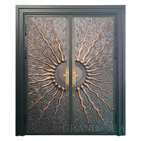 Best Exterior Entry Cast Aluminum Bulletproof Double Security Steel Doors China,Exterior Entry ...