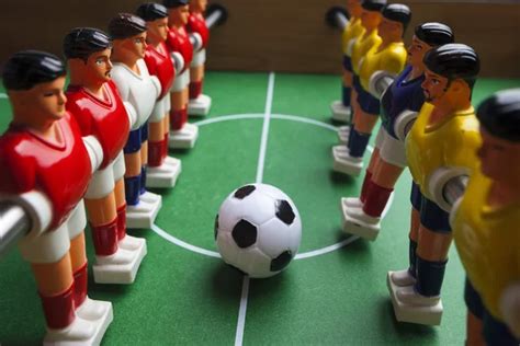 foosball table soccer football players — Stock Photo © OlegMalyshev ...