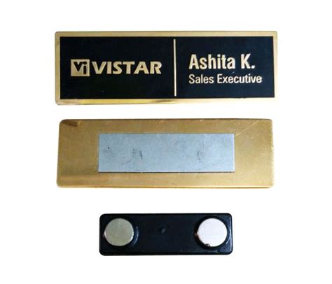 Conference Badges Printing in Delhi | Magnetic Engraved Name Badges ...