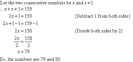 Consecutive Numbers