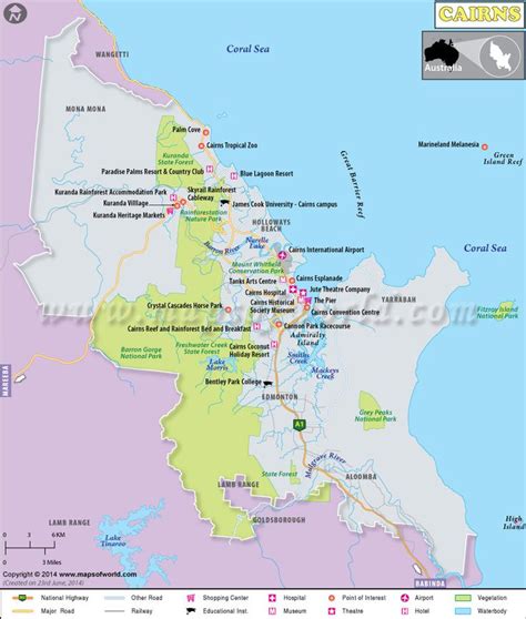 Cairns Map, Cairns City Map, Australia | Cairns city, Australia, Cairns australia