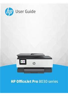 Hewlett Packard OfficeJet Pro 8030 Series Printed Manual