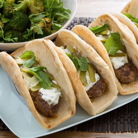 Recipe: Lamb & Beef Gyros with Roasted Broccoli Salad & Cucumber-Yogurt ...