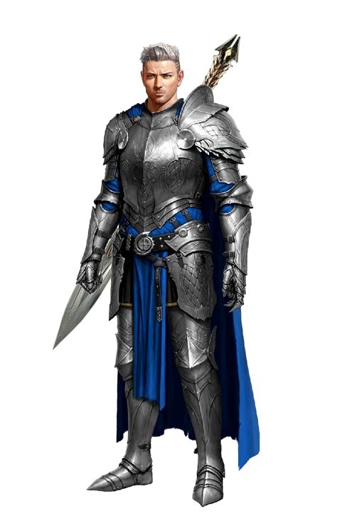 Male Human Fighter in Plate Armor - Pathfinder PFRPG DND D&D 3.5 5E 5th ...