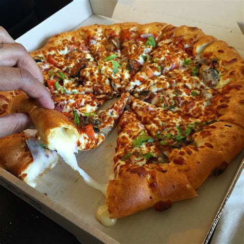 5 Cheese stuffed crust Veggie lovers pizza from Pizza Hut : Pizza