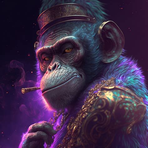 Gangster Monkey Smoking - Etsy