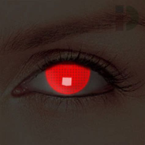 Red Screen Glow In The Dark Contacts | Glow in the dark, Dark eyes, Red ...