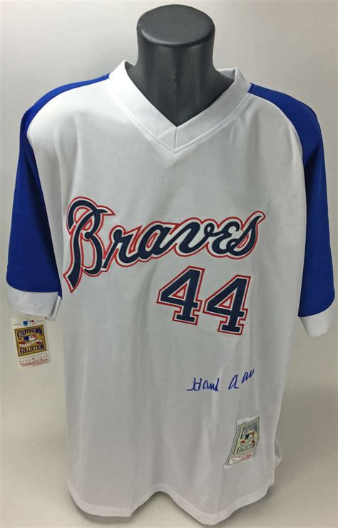 Lot Detail - Hank Aaron Signed Braves Jersey (JSA)