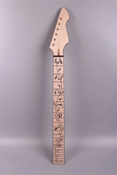 electric guitar neck replacement 24 fret 25.5 inch vine inlay Maple Truss rod-in Guitar Parts ...