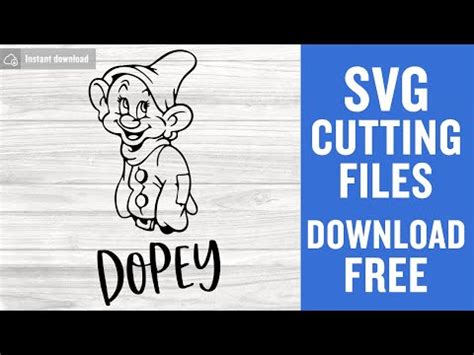 Instant Download Silhouette Cut File svg Cricut Dopey Svg Snow White ...