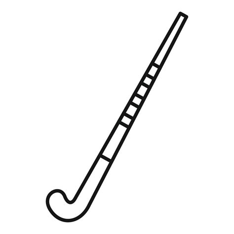 Field hockey stick icon, outline style 14487004 Vector Art at Vecteezy