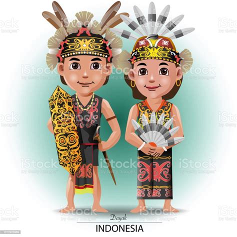 Dayak Traditional Cloth Stock Illustration - Download Image Now - Dayak ...