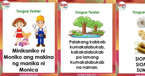 TONGUE TWISTER TAGALOG (Free Download) - Guro Tayo