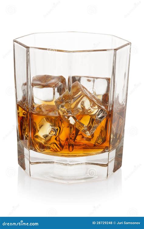 Whiskey with ice cubes. stock photo. Image of clipping - 28729248