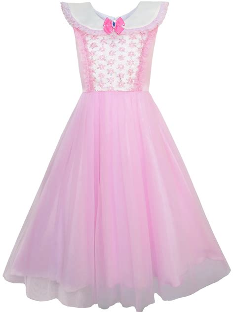 Girls Dress Pink Princess Costume Cinderella Fancy Birthday Ball 7 ...