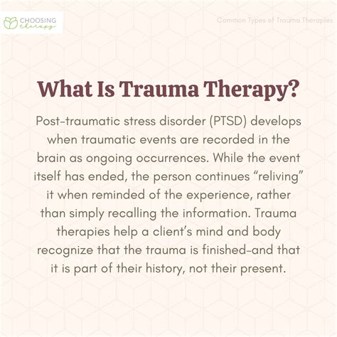 Types of Therapy for Trauma