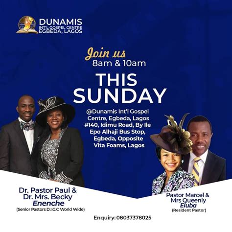 Be Our Guest At Dunamis International Gospel Centre Egbeda - Lagos - Church Gist