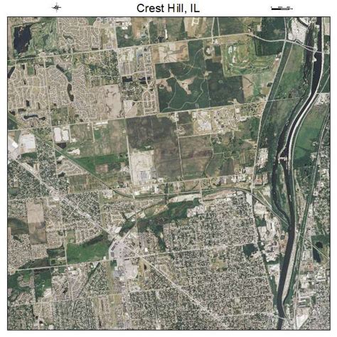 Aerial Photography Map of Crest Hill, IL Illinois