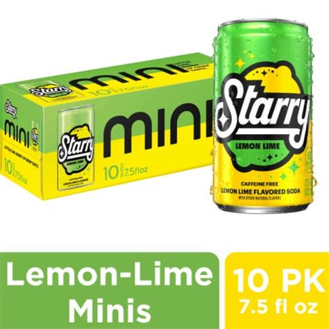 Pepsi Cola® Starry™ Lemon Lime Caffeine Free Soda Mini Cans, 10pk / 7.5 ...