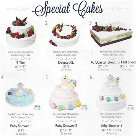 paris baguette birthday cake menu - Alaina Thibodeaux