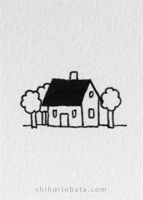 21 Easy House Drawing Ideas | Mini drawings, Small drawings, House drawing