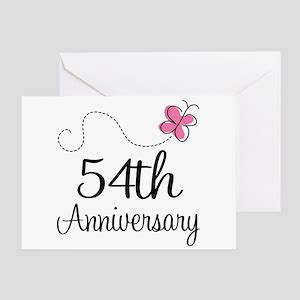 54th Wedding Anniversary Greeting Cards - CafePress