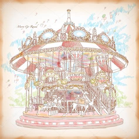 Merry Go Round Drawing at GetDrawings | Free download