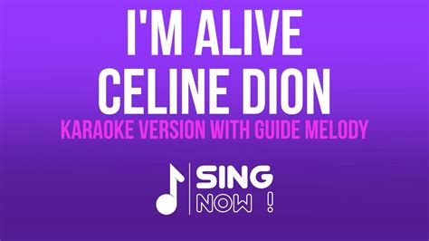 CELINE DION - I'M ALIVE (KARAOKE WITH GUIDE MELODY) - YouTube