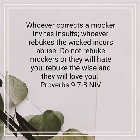 Proverbs 9:7-8 NIV | Proverbs 9, Feelings quotes, Proverbs