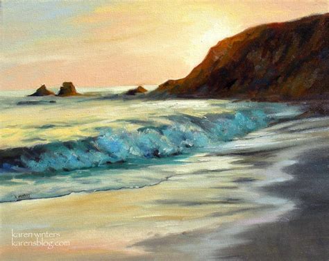 Laguna Sunset – Crescent Cove – Oil Painting – Karen Winters | Karen ...