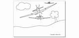 Spitfire Colouring Page sketch template