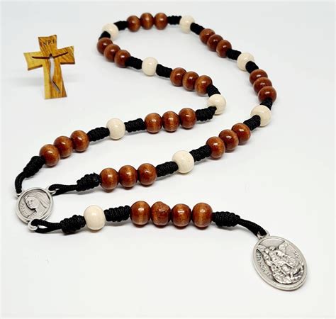 St Michael and Archangel Chaplet Beads Wood 8mm Rosary Angel - Etsy Canada