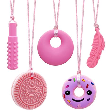 Chew Necklace for Sensory Girls, Silicone Chewy Necklaces for Kids with Autism, ADHD, SPD ...