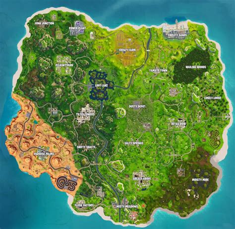 Fortnite Chapter 1 Map With Names