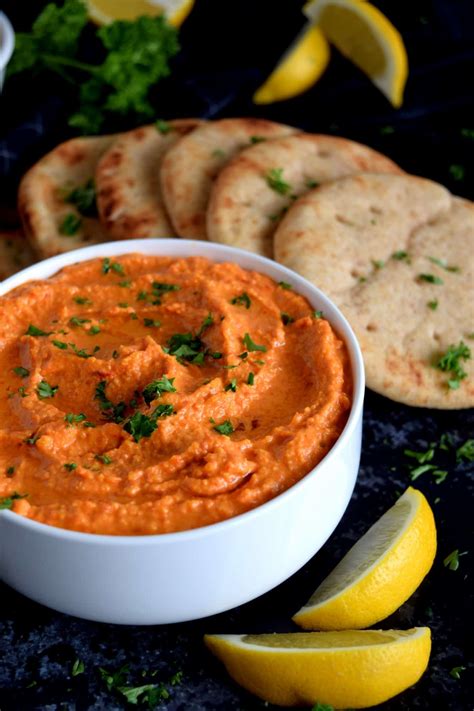 Roasted Red Pepper Hummus - Lord Byron's Kitchen