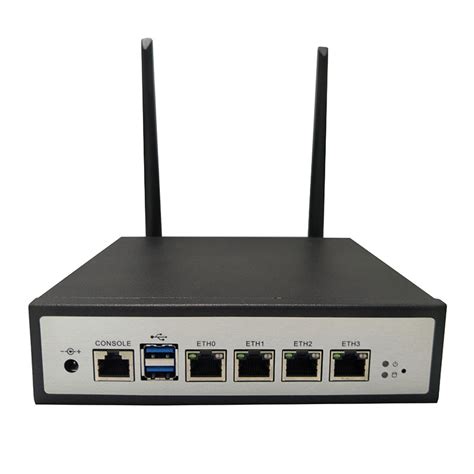 Small Desktop network firewall hardware device with 4GbE optional wifi module for linux windows ...