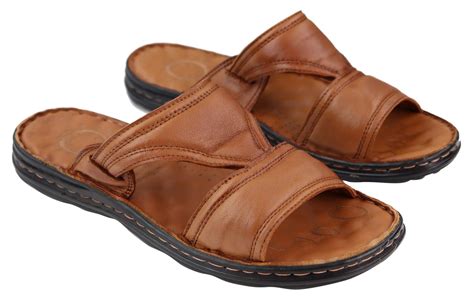 Mens Nappa Leather Slip On Sandals | Happy Gentleman